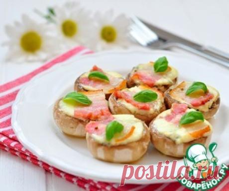 Грибы, запеченные с сырами и панчеттой - кулинарный рецепт