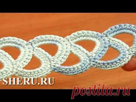 Кружева из лент Урок 8 Как вязать крючком