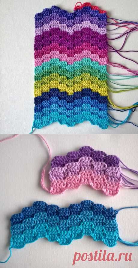 Симпатичный узор _Victorian Step Bargello Crochet Tutorial