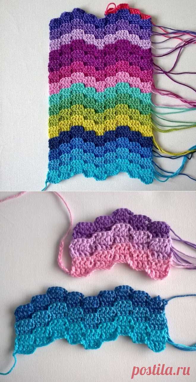 Симпатичный узор _Victorian Step Bargello Crochet Tutorial
