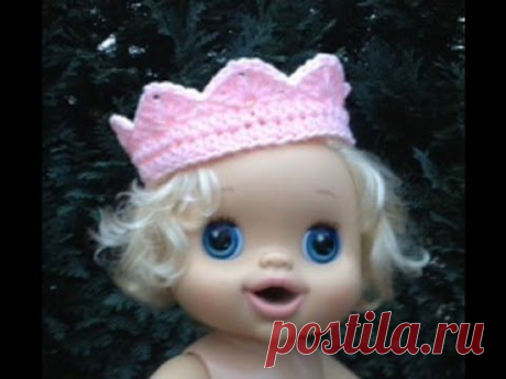 How to Crochet a Baby Crown P#2 by ThePatterfamily