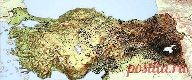 19-րդ դարի վերջի հայկական գյուղերի գտնվելու վայրը՝ տեղադրվածությունը ժամանակակից Թուրքիայի քարտեզի վրա:

Այսօր Թուրքիայում կա 18.270 գյուղ, որից 3.115-ը նախկին հայկական են ...