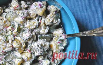 Салат из соленых огурцов и картофеля / Овощные салаты / TVCook: пошаговые рецепты с фото