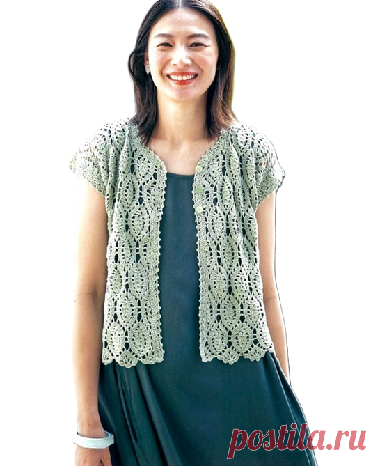 Ажурная безрукавка на лето крючком
Схемы из японского каталога