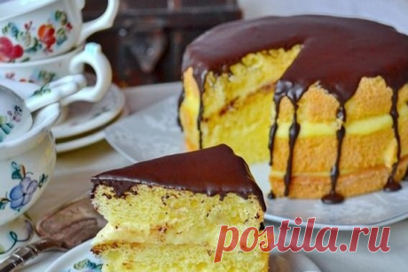 Бостонский кремовый торт (Boston Cream Pie)￼