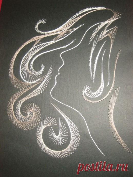 Вышивка изонитью: люди