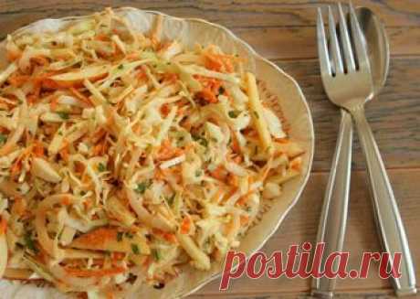 Витаминный салат из капусты с яблоками на зиму - Салат на зиму . 1001 ЕДА вкусные рецепты с фото!