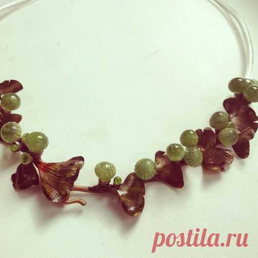 Купить Колье - серебряный, украшения ручной работы, украшение на шею, уникальное украшение, подарок