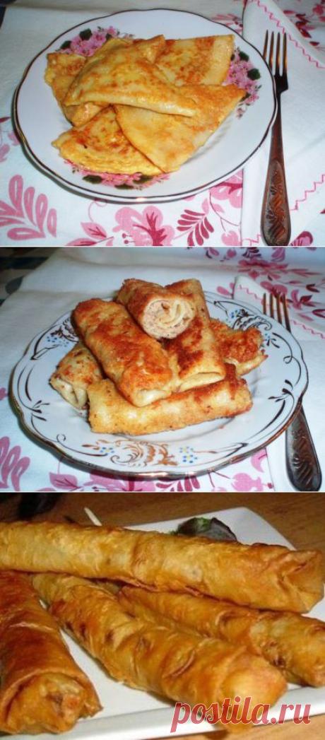 Вкуснейшие блинчики с мясом - Простые рецепты Овкусе.ру