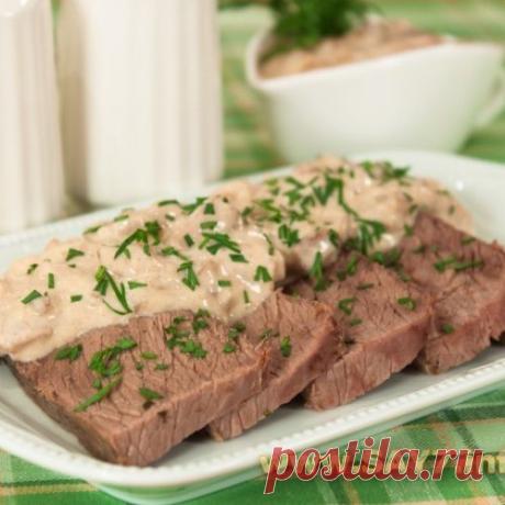 Говядина, запеченная в рукаве, с грибным соусом - МирТесен