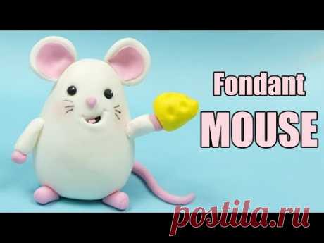 Maus Kuchen Topper Tutorial! Wie man Fondant Maus / einfach Fondant Kuchen schmücken