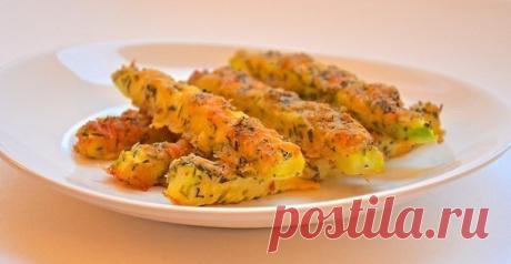 Кабачки в сырной панировке