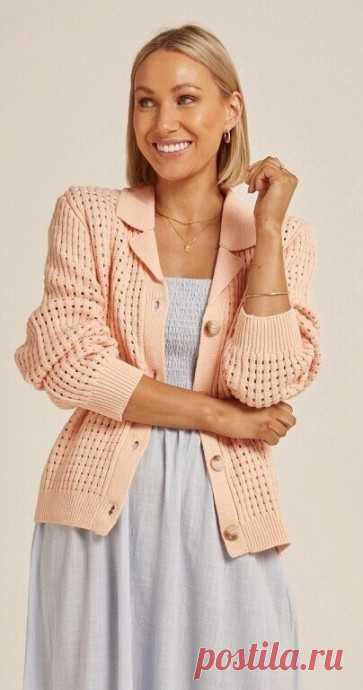 Два жакета ажурными узорами: попроще и посложнее