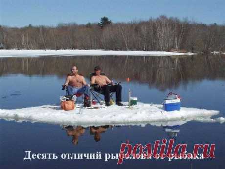 Десять отличий рыболова от рыбака