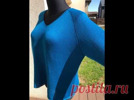 Raglan sleeves Simple Sweater Part1, Sleeves