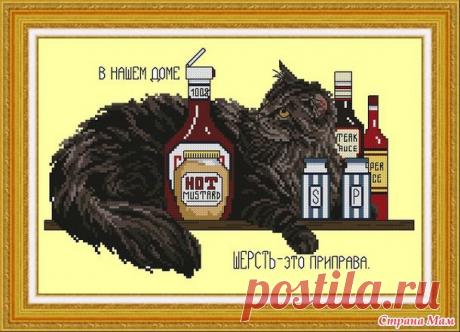 Jeanette Crews Designs - Cat Hair &quot; В нашем доме шерсть - это приправа&quot; - Схемы для вышивки - Страна Мам