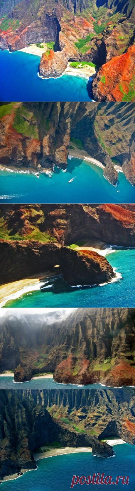 Уединенный пляж Honopu, Гавайи