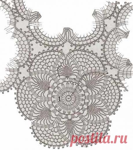 Скатерти из мотивов крючком – схемы и видео