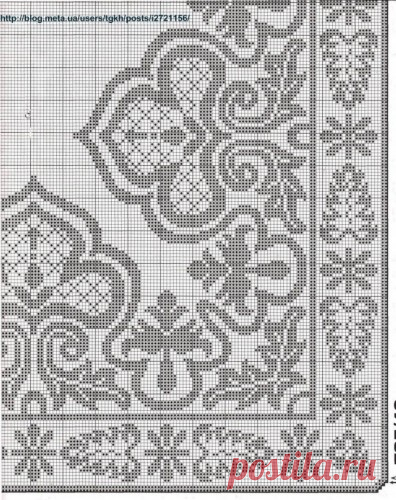 Блог "tgkh". Вязаная крючком скатерть 100 И 1 НОЧЬ (квадратная или прямоугольная), Блог пользователя tgkh