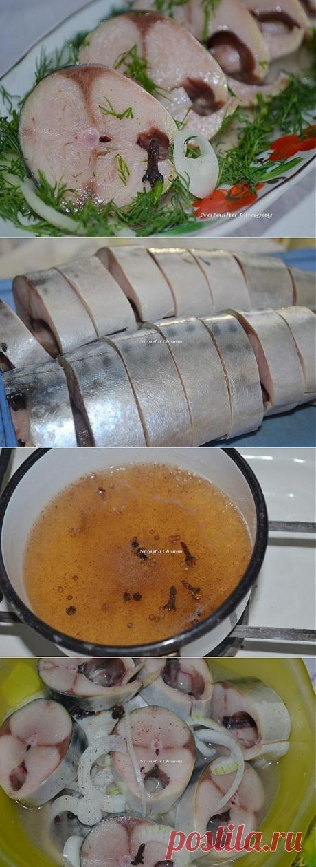 Скумбрия, маринованная в яблочном уксусе с пряностями | Готовим вместе