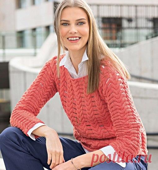 Коралловый джемпер со сквозным узором с «косами»

Необычный узор этого джемпера не так сложен в работе, как кажется. Главное — понять принцип, а дальше дело пойдет само.

Размеры:36/38 (40/42) 44/46
Показать полностью…