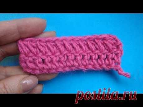 Пышный столбик с открытой вершиной Crochet puff stitch Вязание крючком Урок 321