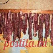 Мясо вяленое по-охотничьи