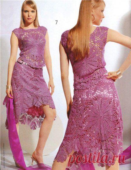 Ажурный вязаный комплект &raquo; Сайт "Ручками" - делаем вещи своими руками