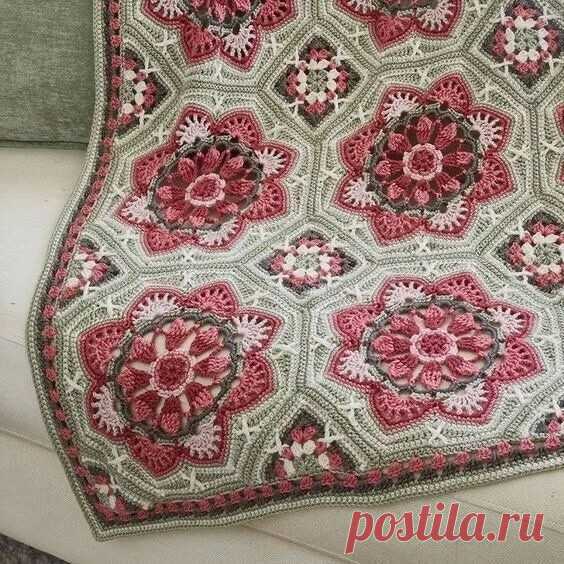 🦋🌶 Пледы крючком красивыми мотивами
