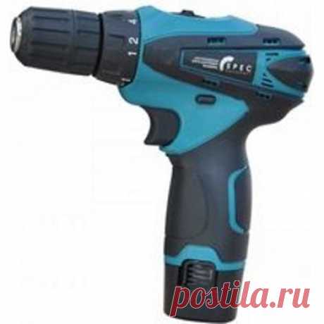 Spec DF330PRO, Аккумуляторная дрель-шуруповерт, 12В /1,5 А/ч Li-ion, 2 АКБ, кейс Аккумулятор 12В/1,5 А/ч Li-ion 1-я ск 0-350 об/мин-1, 2-я 0-1350 об/мин,  патрон (резьба) 0.8 - 10 мм,  металл 10 мм, дерево 21 мм; шуруп 6 мм крутящий момент: 25 Нм,  число ступеней 18+1,  масса нетто 1.1 кг.    90р