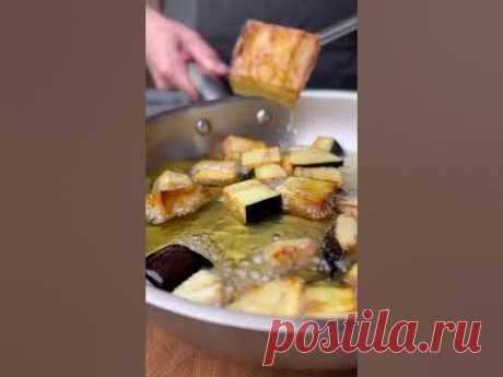 Салат с хрустящими баклажанами #рецепты