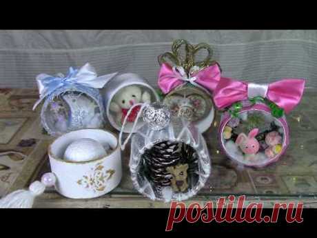 Новогодние игрушки из бобин от скотча ХоббиМаркет
