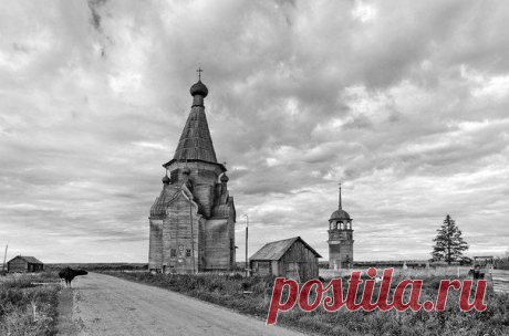 Дер. Пияла на р. Онега. Архангельская об / Удивительное искусство
