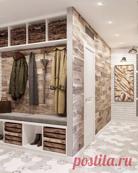 Дизайн прихожей в стиле лофт (30 фото)