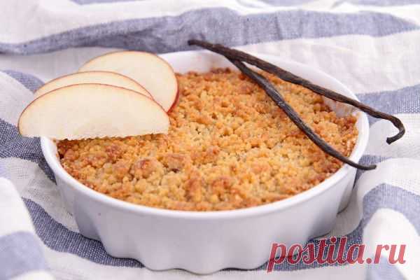 Как приготовить яблочный крамбль