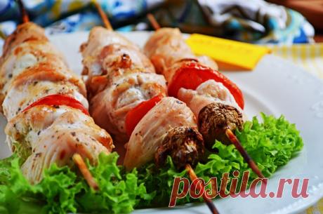 Шашлык из курицы в духовке / Простые рецепты