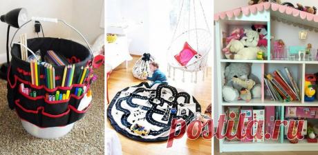 8 самодельных органайзеров для удобного хранения детских вещей и игрушек