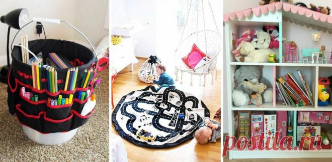 8 самодельных органайзеров для удобного хранения детских вещей и игрушек