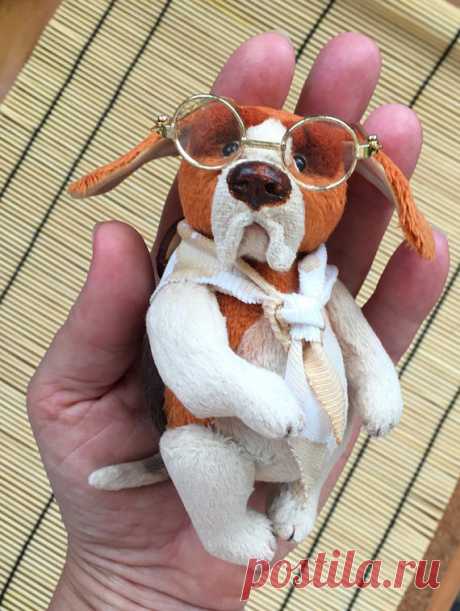 Miniature Handmade Toy Clever dog Beagle Сute Puppy Soft