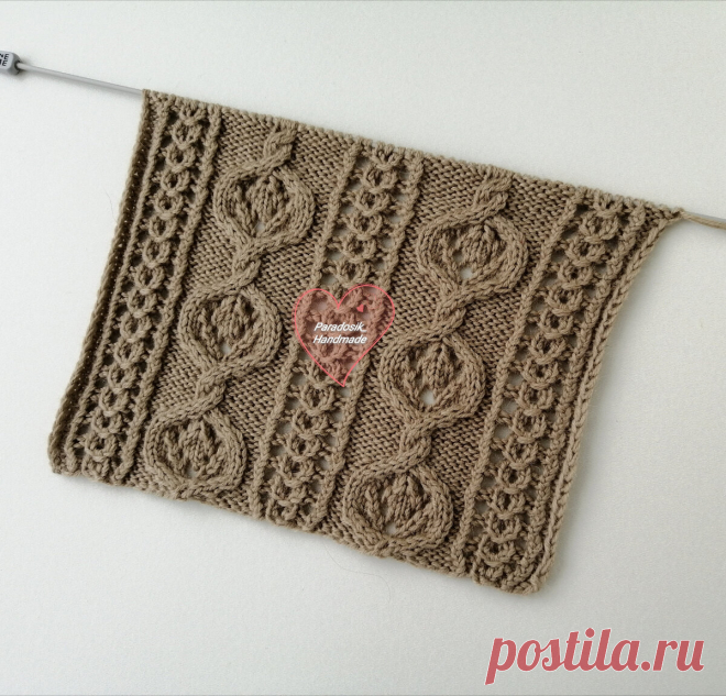 Ажурный квадрат недели: узор «Восточные мотивы» спицами | Paradosik_Handmade | Яндекс Дзен