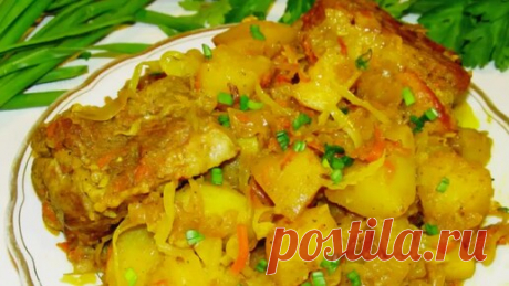 Ужин в одной сковороде, никто от него не откажется. Рецепт простой, но как вкусно получается. Картошка и квашенная капуста идеальны. | РЕЦЕПТЫ ОТ МАМУЛИ | Дзен