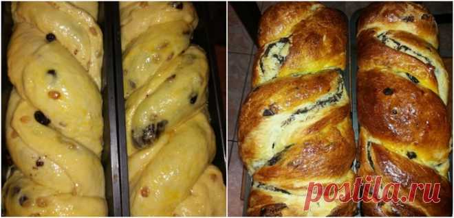 Праздничный кулич с орехами и какао