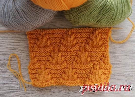 Рельефный узор спицами