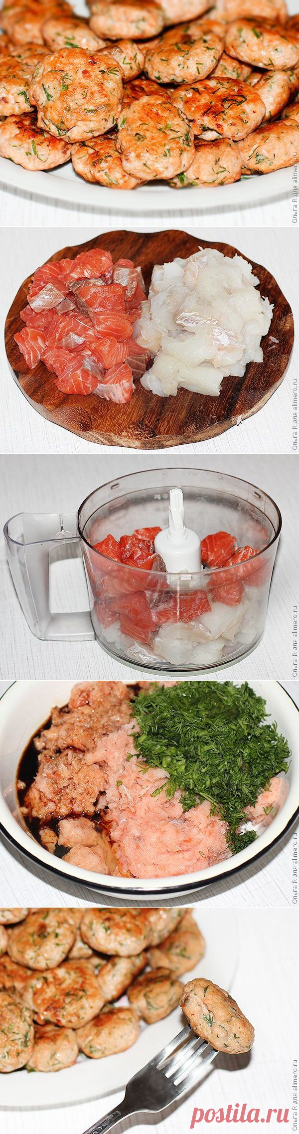 Мини котлетки из красной и белой рыбы с укропом / Рецепты с фото