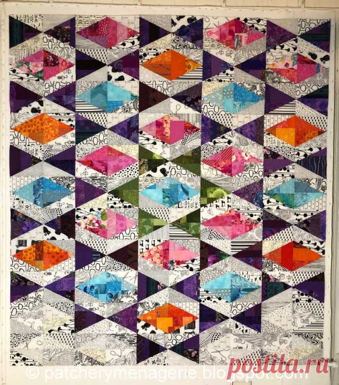 Lynne's Scrap Slab Triangle Quilts | Etsy