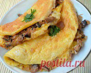 Омлет с грибами