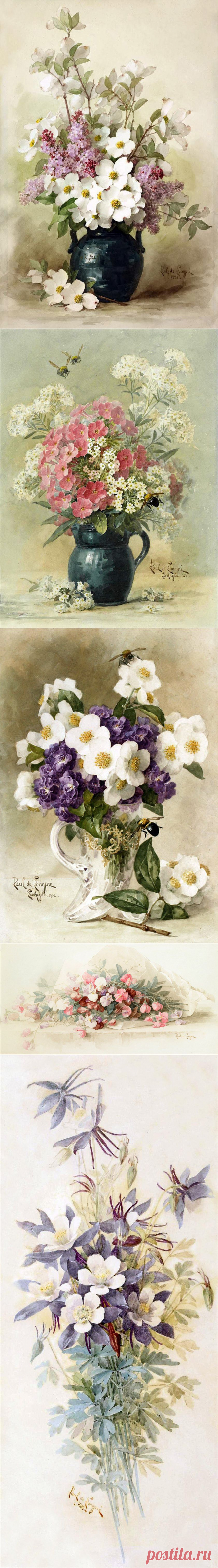 Цветочное...Paul de Longpre (1855-1911).