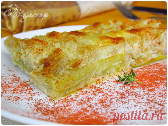 Запеканка с луком пореем и сыром | Я кулинар