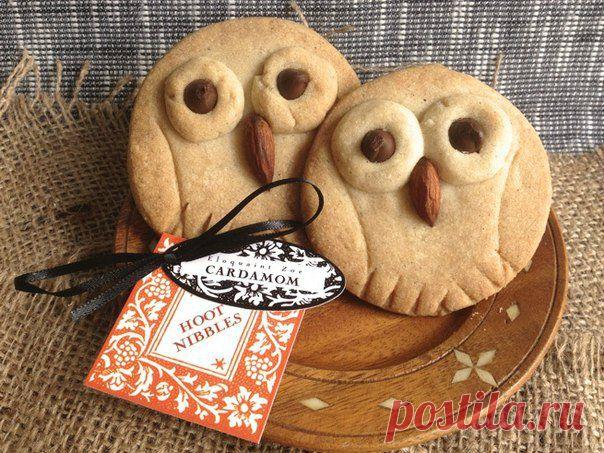 «Совы»- песочное печенье с кардамоном