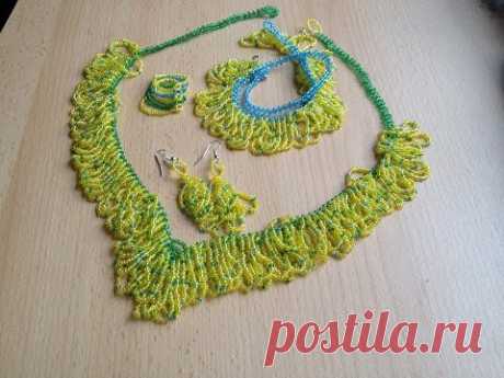 Украшения из бисера "Летнее настроение". Beaded jewelry "Summer atmosphere"